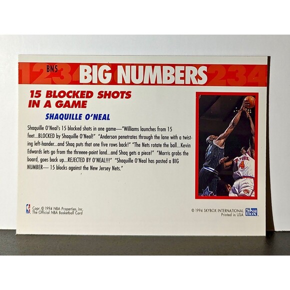 1994-95 Skybox NBA Hoops Big Numbers Cards Set of 12 with Acrylic Display - Picture 14 of 16